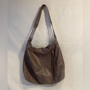 HOBO Gray leather shoulder bag